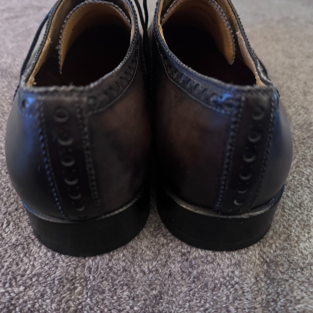 Magnanni Mens Leather Cap Toe Derby Brogues Dark Brown EU 42 US 9.5 - Picture 9 of 13